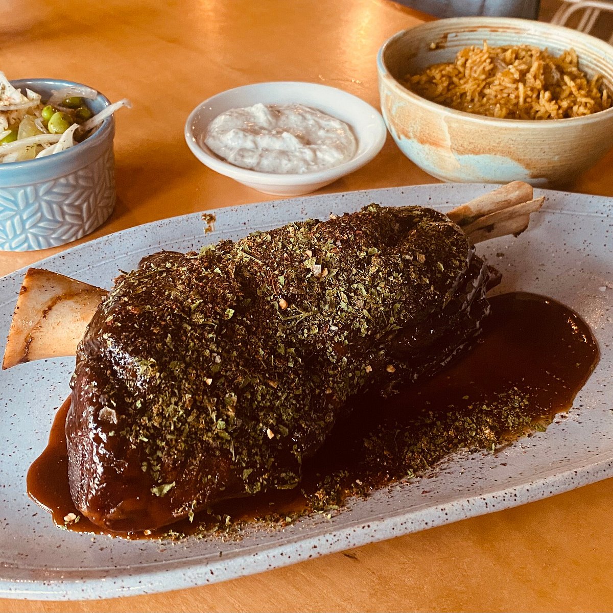 Calliope Restaurant signature dishes Whole Sea Bass
Lamb Shank
Niman Beef